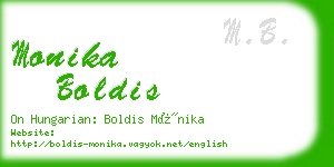 monika boldis business card